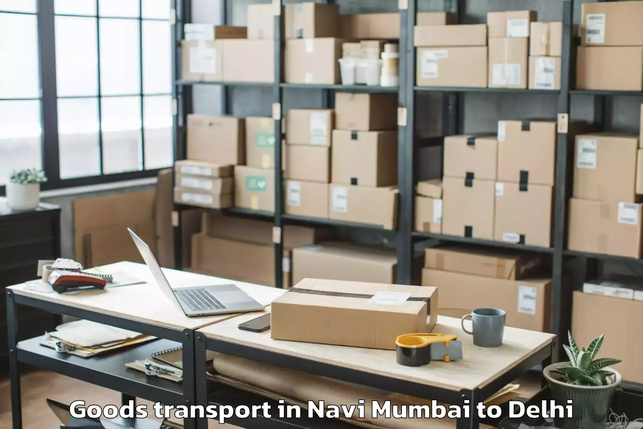 Trusted Navi Mumbai to Flatted Factory Complex Okhla Goods Transport